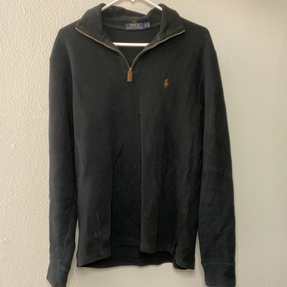 Polo Ralph Lauren Black Quarter Zip Sweater